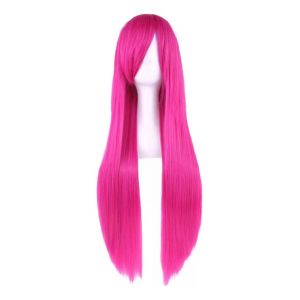 Perruque Rose De 80 Cm Pour Costume De Cosplay - Neuf