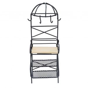 Presentoir de rangement miniature 1:12 pour mini-poupee, etagere a pain, accessoires de cuisine pour maison de poupee, noir - Neuf
