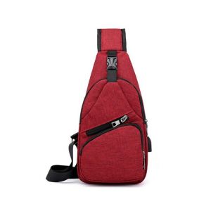 Sac &agrave; bandouli&egrave;re polyvalent pour homme - Sac de sport &eacute;l&eacute;gant pour activit&eacute;s de plein air - Tissu Oxford r&eacute;sistant, port USB, bandouli&egrave;re r&eacute;glable - Neuf