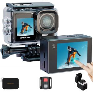 SUBZONAL-Cam&eacute;ra Sport 4k WiFi EIS Double &Eacute;crans Tactile Cam&eacute;ras &Eacute;tanche 40M HD Cam&eacute;scope 20MP Cam&eacute;ra d'action Cam&eacute;ras Sportives et Kit d'accessoires&iquest; - Neuf