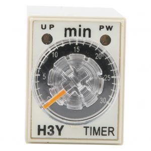 Relais temporise H3Y-2 a 8 broches, 0 a 30 minutes, type a cadran, 5 A, pour usages multiples (220 V CA) - Neuf