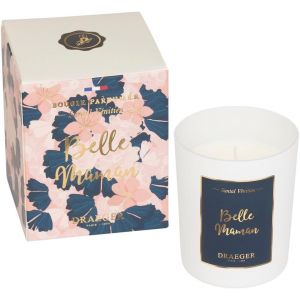 Bougie Parfumée Santal Vénitien ""Belle Maman"" - Cadeau Élégant en Verre - Made in France - 100% Cire Végétale - 40h de Parfum - Mèche en Coton - Idée Cadeau Mère & Belle-Mère - Neuf