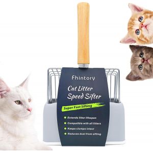 Shiliu-Pelle Litiere Chat Metal, Pelle À Litière Pour Chat Pour Chat Avec Support, Pelle À Chat En Métal 7mm, Pelle À Litière Avec [ - Neuf