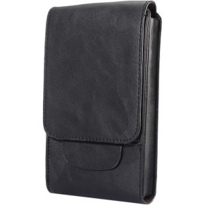 Pochette Ceinture En Cuir Noir Pour Téléphone Portable, 6,5 Pouces, Pour Homme, Étui Vertical Pour Téléphone Portable, Clip Ceinture, Portefeuille, Étui De Transport À La Taille - Neuf