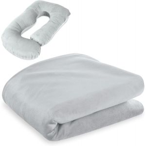 Housse De Coussin De Grossesse 180cm ¿ Oreiller De Corps Conçu Pour Un Sommeil Confortable Sur Le Côté Coussins Idéal Pour Femme Enceinte En Forme De J - Neuf