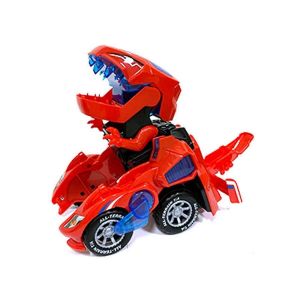 Gar&ccedil;ons Transformer Dinosaure Voiture Jouet pour Jouer V&eacute;hicule Voiture &Eacute;lectrique pour w / Musique LED Lumi&egrave;re Anti-Collision Roue Universelle B - Neuf