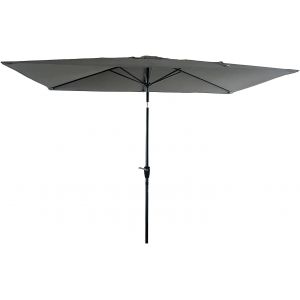 Ulteronixshop-Parasol Droit Hapuna Rectangulaire 2x3m Gris Avec Manivelle. Parasol Droit Inclinable. - Neuf