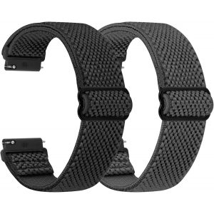KALANKA-Tress&eacute; Bracelet Montre en Nylon pour 24mm 22mm 20mm 19mm 18mm bracelet Homme et Femme, Boucle R&eacute;glable Sangles Sport &eacute;lastiques Bracelets de Montre de Remplacement - Neuf
