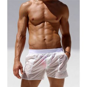 Short De Bain Transparent Translucide Pour Homme,Short De Plage,Poche Fine,Décontracté,Blanc,Boxer Lounge,Objectifs,Été-A-M - Neuf