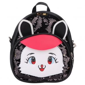 Sac a dos pour enfants, joli motif de dessin anime, cartable, sac a dejeuner (noir) - Neuf