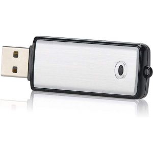 lbgwp60-MiniDictaphone Enregistreur Vocal Numérique 8Go/Capacité De 90 Heures/Son Activé Par La Voix/Usb Rechargeable/Boîtier Métallique/Pour Conférences,Réunions Et Cours (Argent) - Neuf