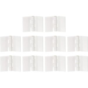 10pcs Acrylique Charni&egrave;res, 1 x 1.34 pouce Mini Quincaillerie pliable Charni&egrave;res Piano Charni&egrave;res pour Caisse Bo&icirc;te Artisanat, Blanc - Neuf
