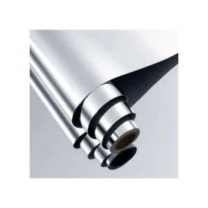 Film Miroir Autocollant Rouleau 30 cm x 7 m Rev&ecirc;tement Argent&eacute; Incassable Souple D&eacute;coration Murale DIY Meuble PET - Neuf