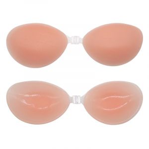 Soutien-Gorge Push-Up Invisible Adhésif En Silicone Pour Femmes, Dos Nu, Sans Bretelles, Réutilisable - Neuf