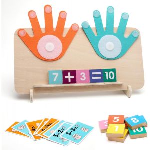 KAAQL-Jouets Mathématiques Montessori En Bois,Jouets Éducatifs Pour Apprendre Les Chiffres,Jouets Montessori 3 Ans Et Plus,Apprentissage Des Chiffres Montessori,Jouets Mathématiques En Bois - Neuf