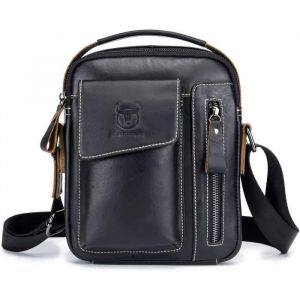 Sacoche Homme Sac bandoulière Imperméable avec Poignée Porte-documentspour Entreprise Voyage Noir - Neuf