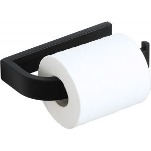 MEVRONISSHOP-Porte Rouleau Papier Toilette, Porte Papier Toilette sans Percage Longueur 16 CM, Porte Papier Toilette Adh&eacute;sif pour Salle de Bain, en Acier Inoxydable SUS 304, Durable et Pratique, Noir - Neuf