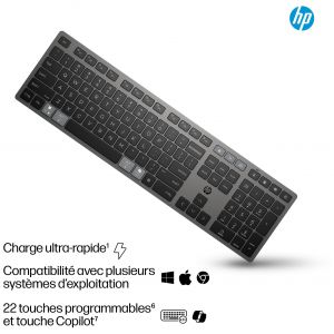 HP Clavier sans fil rechargeable multi-appareil 725 - Neuf