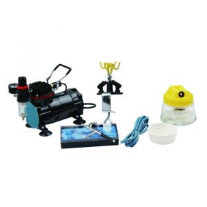 Bc-elec - AS-18KB Kit compresseur Airbrush pour professionnel AS-18KB avec un pistolet - Neuf