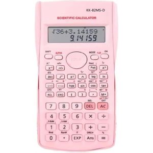 KK-82MS-D Calculatrice scientifique portable avec 240 fonctions d'ing&eacute;nierie,affichage double ligne,mat&eacute;riel scolaire pour &eacute;tudiants,enseignants et professionnels,bureau/usage domestique (rose) - Neuf