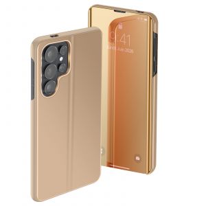 &Eacute;tui de Protection pour Galaxy S26 Ultra Clear View avec Support Vid&eacute;o Dor&eacute;e - Neuf