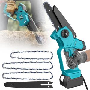 SUBZONAL-Tronçonneuse sans fil 6 & 8 pouces 2-en-1 pour Makita 18V, 1200W Brushless, 21000 tr/min, Vitesse de Chaîne 7m/s, Pompe à Huile Automatique, Chaîne de Remplacement 6 & 8 pouces(sans batterie - Neuf