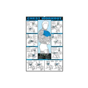 Poster D'exercices Pour Un Entra&icirc;nement Complet Du Corps - Abdominaux, Biceps, Pectoraux, Dos, Triceps, Jambes - Toile 70 X 100 Cm - Neuf