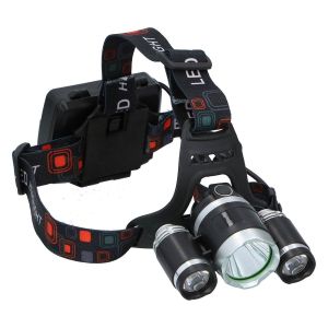 Grundig Lampe Frontale Rechargeable Led 3 Points Lumineux 200 Lumens - Bandeau R&eacute;glable Et R&eacute;sistante &Agrave; L'eau - Id&eacute;ale Pour Ext&eacute;rieur Et Travaux - Neuf