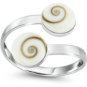 Kahfl-Bague Oeil De Sainte Lucie Argent 925/1000-Taille Réglable - Neuf
