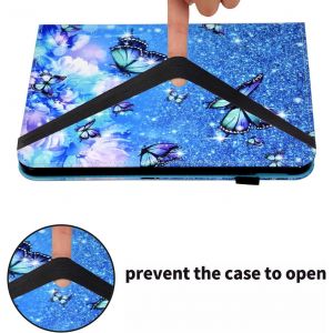 Coque Pour Samsung Galaxy Tab A 10.5 Pouces 2018 (Sm-T590/ Sm-T595), Bande Elastique &Eacute;tui Avec Flip Portefeuille Housse Pour Galaxy Tab A 10.5"" 2018 - Papillon[Coq9128234] - Neuf