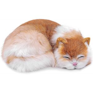 Jouet En Peluche De Chat Orange De Simulation 8,26 Pouces Super Mignon Réaliste Chat Orange Jouets En Peluche Pour Enfants Anniversaire Noël Voiture Décorations Pour La Maison Cadeau - Neuf