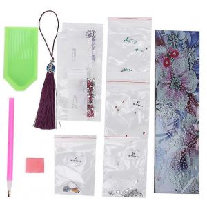 Pompon Marque-Page Bricolage Sp&eacute;cial En Forme De Diamant Peinture En Cuir Page Marques Broderie Livre Lecture Cadeau - Neuf