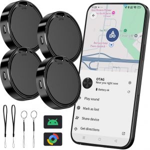 VornixorSarlshop-Android Smart Tag Traceur Lot de 2, Tracker Android Fonctionne avec l&iquest;app Google Localiser (Uniquement Android), Batterie Rempla&ccedil;able, pour Les cl&eacute;s/Portefeuilles/Valises/Bagages (Ni - Neuf