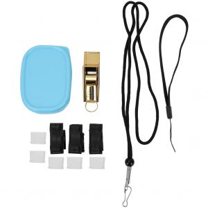 Sifflet De Securite Portable Pour Arbitre De Sport En Plein Air, Football, Basket-Ball, Avec Cordon (Dore Et Argente) - Neuf