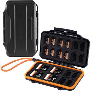 PIAL-Étui Carte Mémoire Pour 12 Cartes Sd Et 24 Cartes Tf (Micro Sd) Boite Protecteur Étanche Résistant Aux Chocs Léger Portable - Neuf