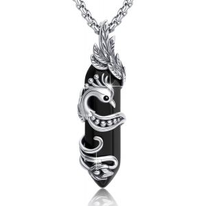 Collier Phoenix En Argent Sterling 925 Avec Pendentif Ph?nix En Cristal Autrichien Bijoux Cadeau D'anniversaire,Argent Sterling,Zircon - Neuf