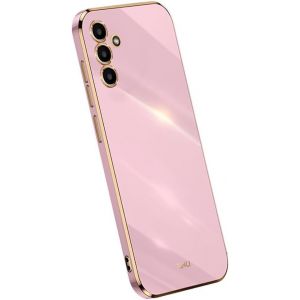Tlp-Coque En Silicone Pour Samsung Galaxy A13 5g / A04s / A04 (6.5" Inches), [ Etui Housse De Téléphone De Style Bord Doré] - Violet - Neuf