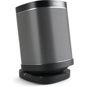 Sound 4113 Support De Table Pour Enceinte Sonos One (Sl), Play:1 & Play:3 - Orientable Jusqu'&Agrave; 360&ordm;, Inclinaison Jusqu'&Agrave; 10&ordm; - Poids Max. 2 Kg - Noir (1X) - Neuf