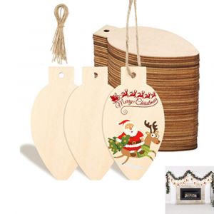50 d&eacute;corations lumineuses en bois pour No&euml;l, &agrave; r&eacute;aliser soi-m&ecirc;me avec de la ficelle. - Neuf