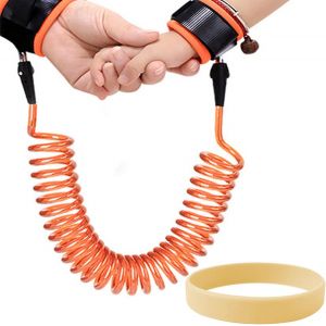 1.5 M Harnais Enfant, Anti Perdu Poignet Ceinture Bracelet De Securite Pour Enfant, Silicone Fluorescent Bracelet, Bracelet Anti-Perte, Anti-Perdu Poignet Pour Enfant Rotation &iquest;&iquest; 360 &iquest;&iquest; (Orange) - Neuf