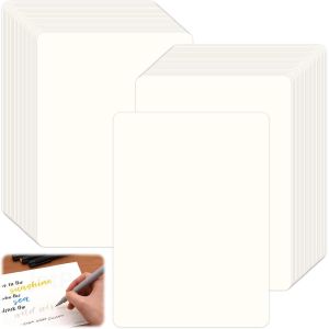 Mevronisshop-Lot De 100 Carte Vierge A6, 15 X 11 Cm Cartes Postales Vierges Blanches, Cartes En Papier Cartonn&eacute; Blanc, Double Face Blank Card Stock, Carte Postales En Papier Kraft Pour Bricolage, Inv - Neuf