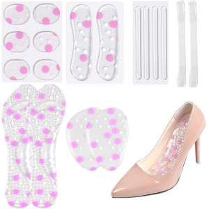 18 Pièces, 6 Types, Semelles Intérieures Antidérapantes En Gel Pour L'avant-Pied, Semelles Intérieures Métatarsiennes En Silicone, Semelles Intérieures De Protection Pour Patchs De Soins Des Pieds - Neuf