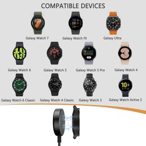 Chargeur 2 En 1 Pour Samsung Galaxy Watch 7/Ultra/6/6 Classic/5/5 Pro/4/4 Classic/3/Active 2,C&acirc;ble De Charge Rapide Magn&eacute;tique Avec Adaptateur Usb A Vers Usb C Pour Montre Samsung - Neuf