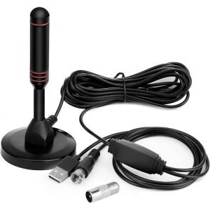 Antenne TV Intérieur Puissante, Antenne TNT DVB-T-DTMB, 4K 1080P, Antenne Tige Numérique avec Amplificateur de Signal Booster e A96 - Neuf