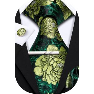 CAUC-Cravates pour homme en soie, couleur unie, mouchoir et boutons de manchette pour f&ecirc;te de mariage - Neuf