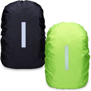 Eryi-Lot De 2 Housses De Pluie Pour Sac À Dos, Housse De Protection Contre La Pluie Avec Bandes Réfléchissantes, Sac À Dos, Cartable, Protection Contre La Pluie Pour Sac À Dos, Sac À Dos, Housse De - Neuf