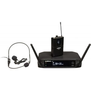 Microphone Sans Fil Système Micro Serre Tête Ou Micro Cravate Uhf Léger, Pratique Et Discret Pour Fitness, Coach, Dj, Animation, Mariage, Conférence (Uhf-1Hl-F2 - Bande F2 863,5 Mhz) - Neuf