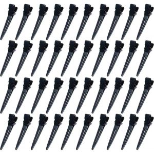 40 Pi&egrave;ces Pinces &Agrave; Cheveux,1,7 Pouce Noir Pinces &Agrave; Bec De Canard Pinces &Agrave; Cheveux Barber Pinces &Agrave; Cheveux Alligator Curl Avec Trous Pour Clips De Coiffure En M&eacute;tal Femmes Filles - Neuf