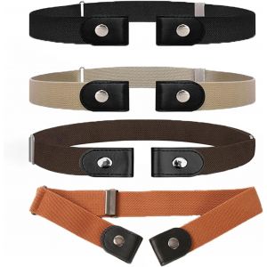 Cauc-Lot De 4 Ceintures Pour Enfants, Sans Boucle, R&eacute;glable, Extensible, Pour Gar&ccedil;ons Et Filles, Pour Le Sport, Les Adolescents, M&eacute;lange De Couleurs., Taille Unique - Neuf