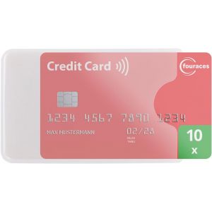 KALANKA-Protege Carte bancaire - 10 pièces - Transparent - étui Rigide pour Carte navigo, Carte Bleu, Porte-Carte, pour Porte Monnaie, Carte Bleue, protège, Etui - Neuf